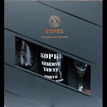 Kopke Reserve Tawny Port in Luxe Geschenkdoos met 2 Glazen